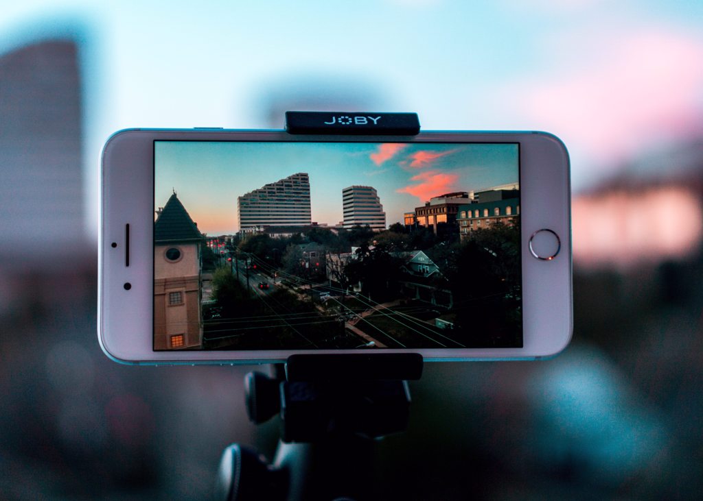 iPhone shooting video on a tripod
